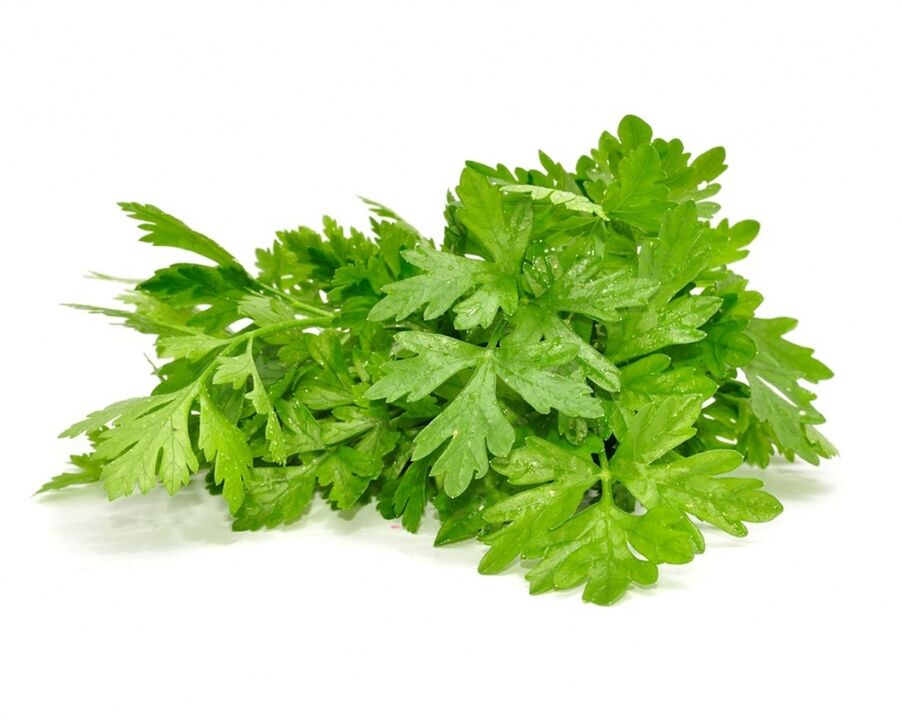 Parsley to prepare a medicinal decoction for prostatitis
